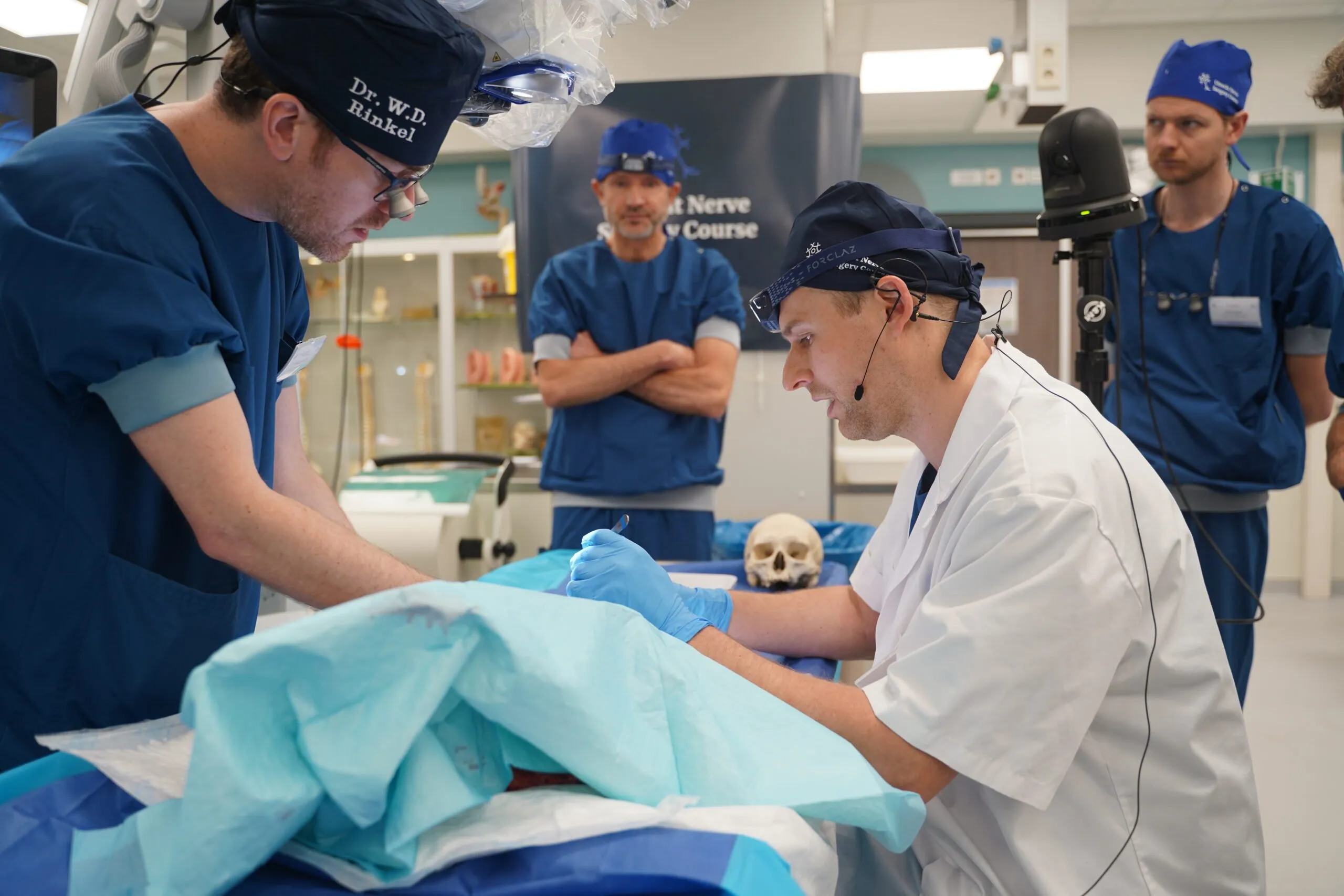 Live demonstration of a nerve surgery technique on a fresh frozen cadaver
